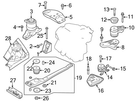 2002 ford escape front mount aluminum bracket|Transmission Mount .